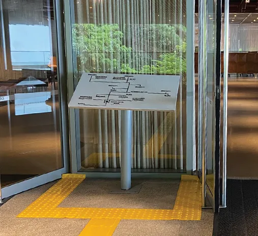 Sinalização com braile